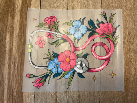 Care in Bloom Nurse print design